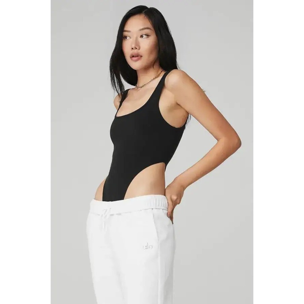 Alo Yoga Airbrush Hot Shot Bodysuit - Brown Size M